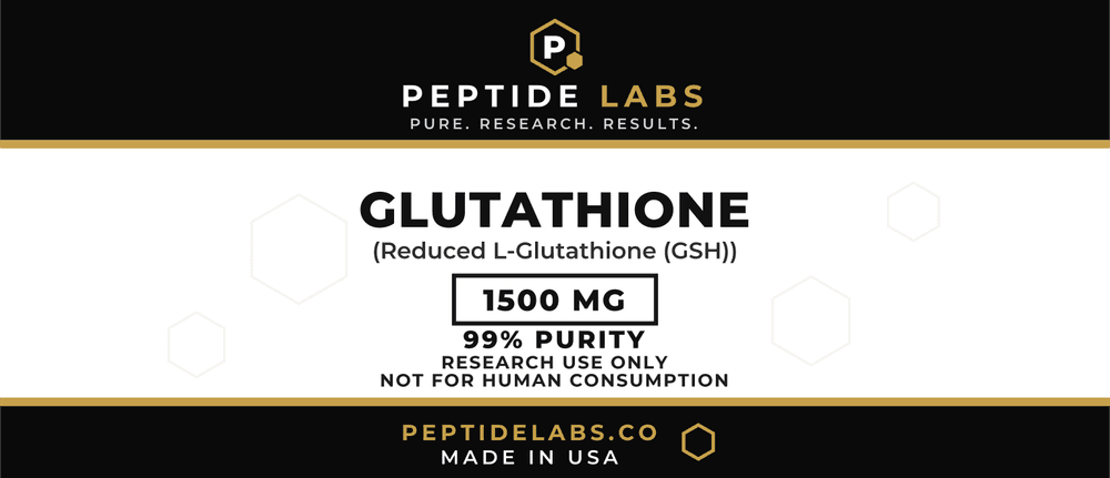 Glutathione 1500 mg vial label artwork