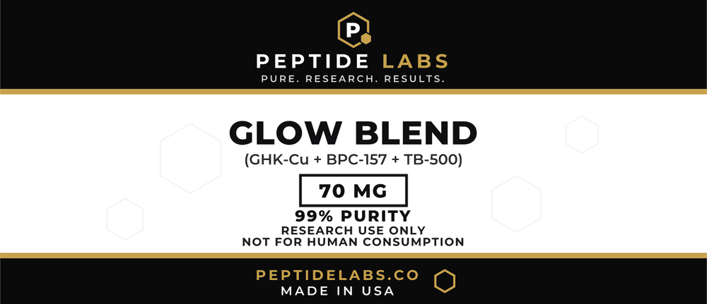 GLOW Blend 70 mg vial label artwork