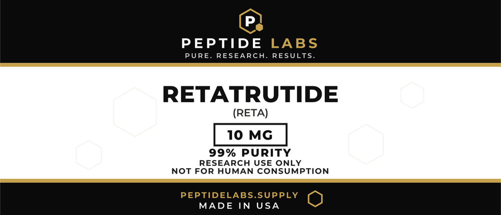 Retatrutide 10 mg vial label artwork