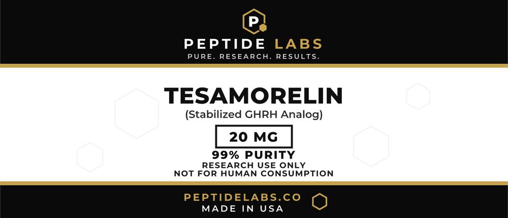 Tesamorelin 20 mg vial label artwork